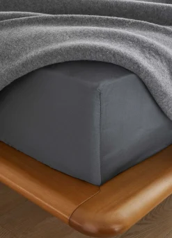 Lenzuolo con angoli a 2 piazze in raso di puro cotone tc220