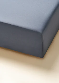 Lenzuolo con angoli a 2 piazze in raso di puro cotone tc220