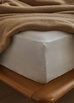 Lenzuolo con angoli a 2 piazze in raso di cotone