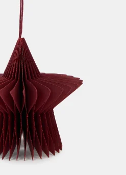 Ornamento a stella per albero di Natale in carta