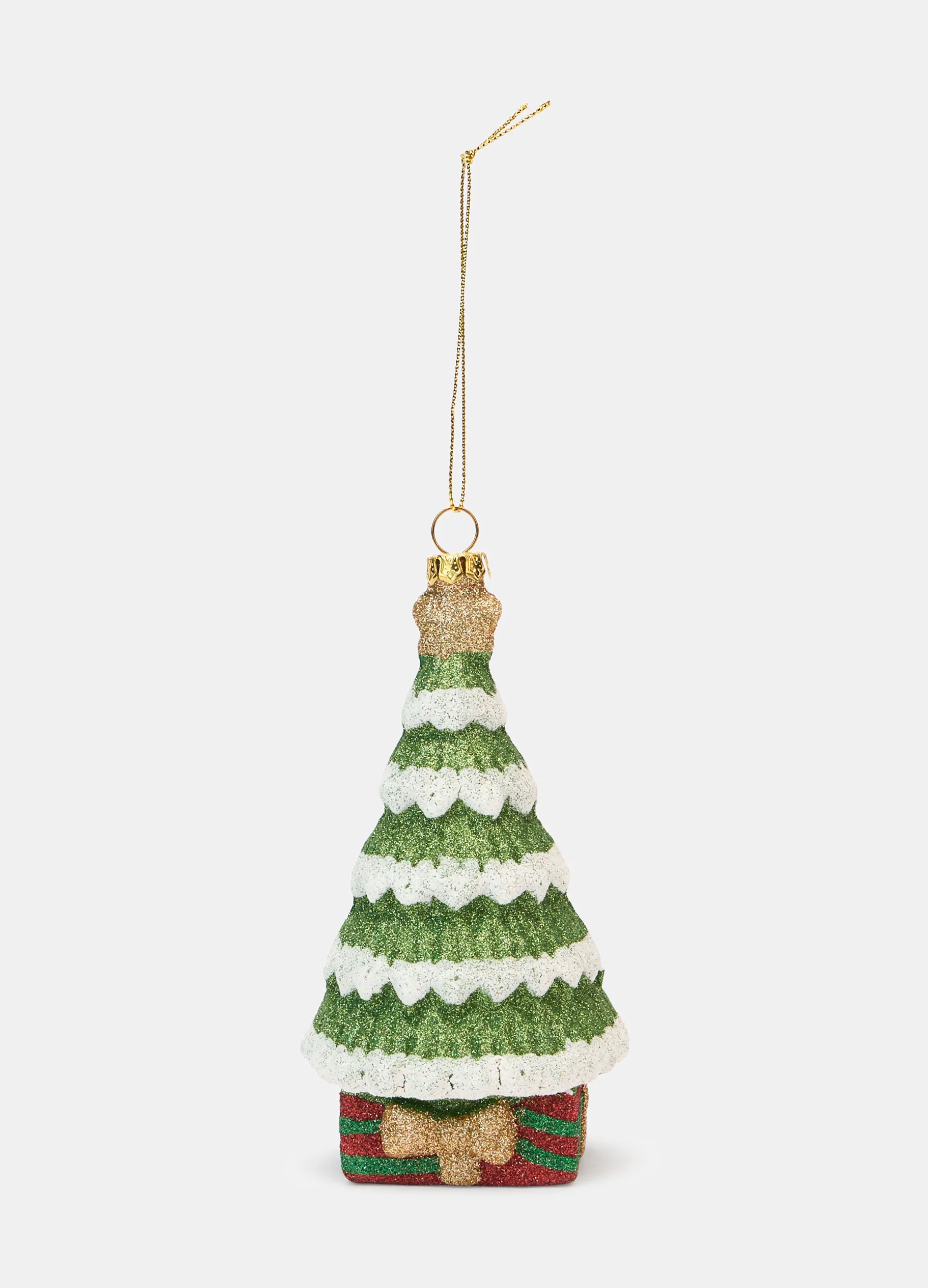 Ornamento albero di Natale glitterato