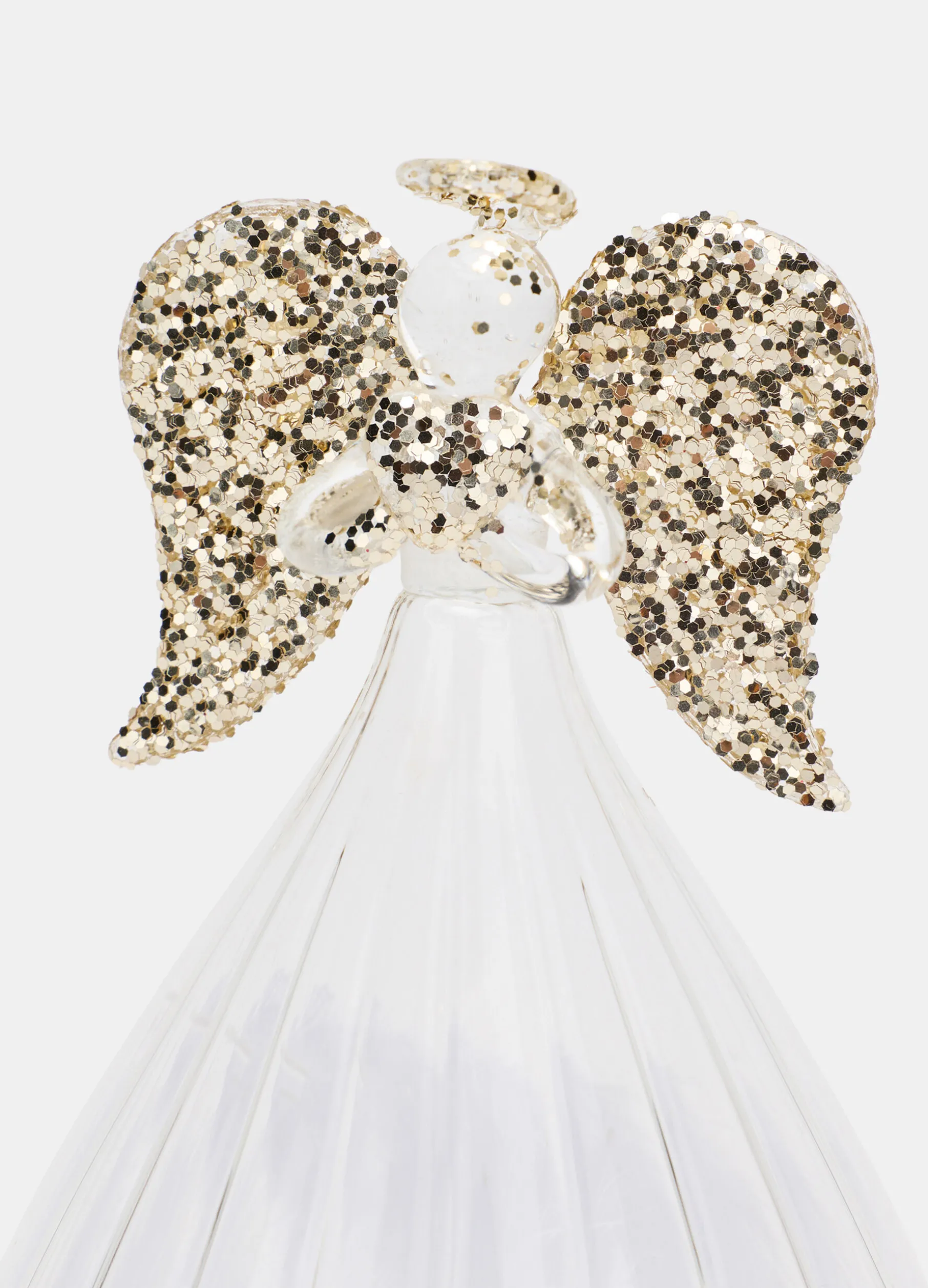 Ornamento angelo grande in vetro