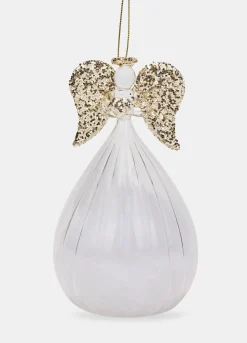 Ornamento angelo in vetro