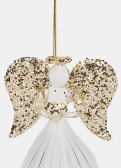 Ornamento angelo in vetro