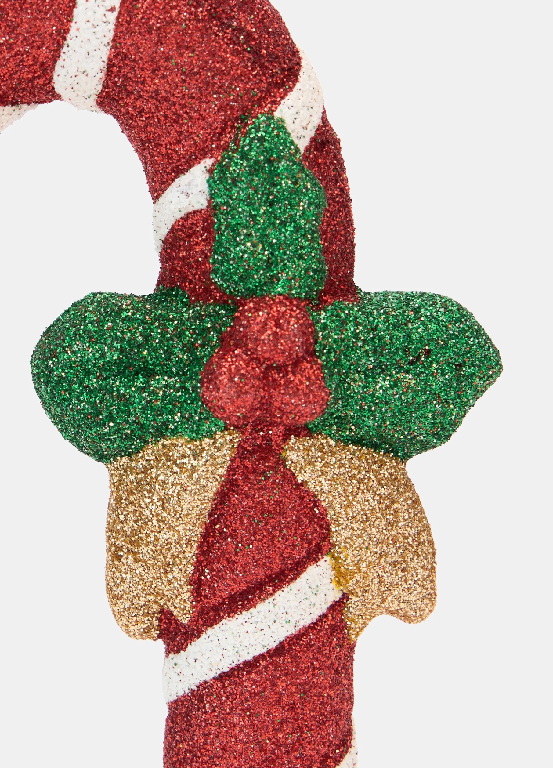 Ornamento bastoncino di zucchero glitterato