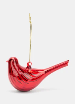 Ornamento colomba in vetro