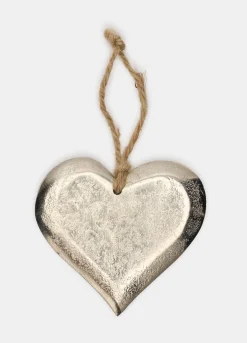 Ornamento cuore in metallo anticato