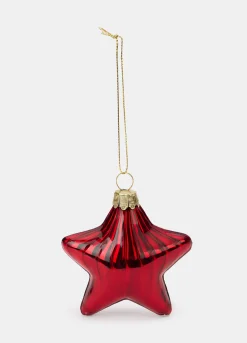 Pallina stella in vetro scanalato