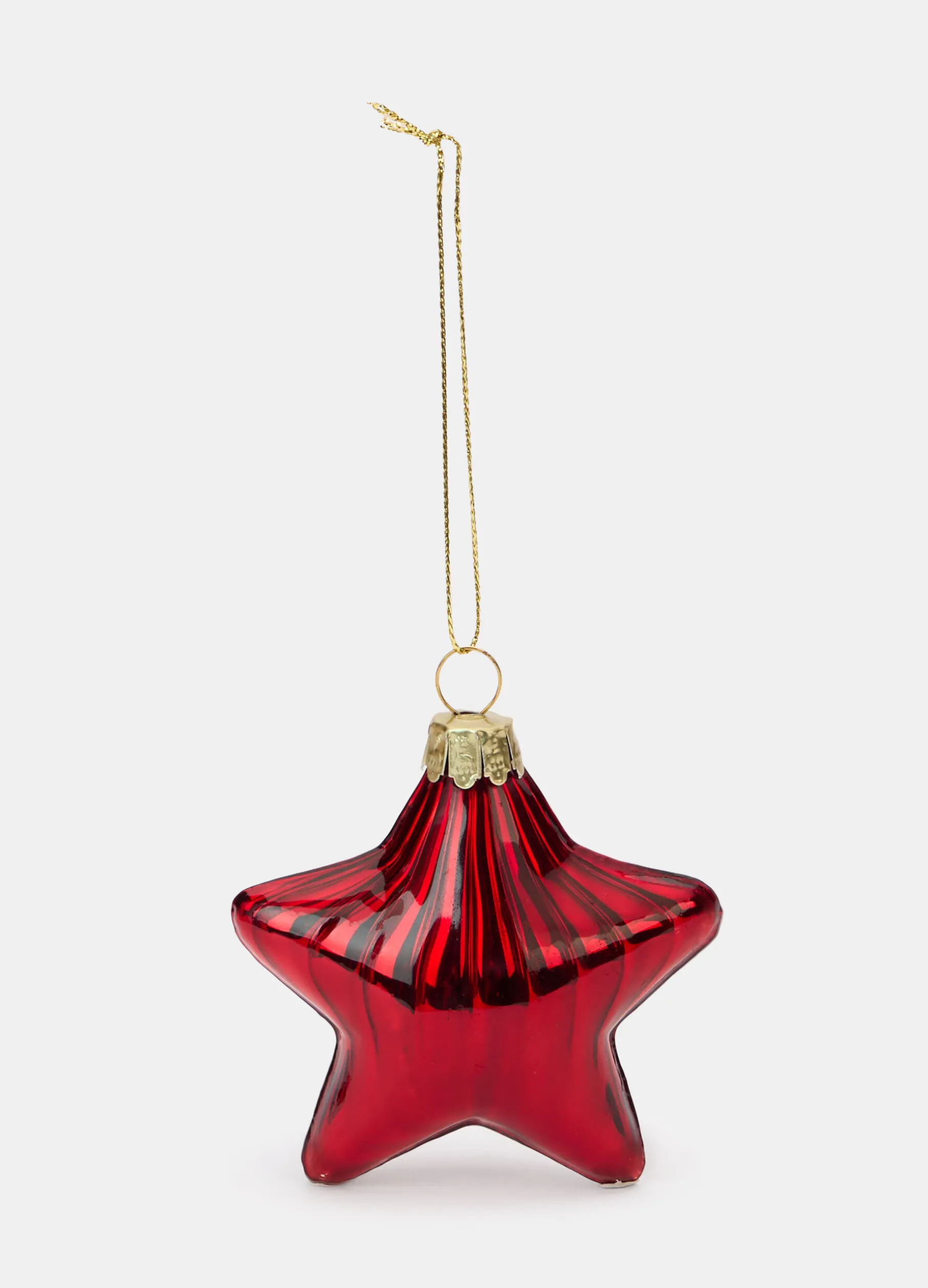 Pallina stella in vetro scanalato