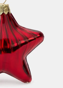 Pallina stella in vetro scanalato