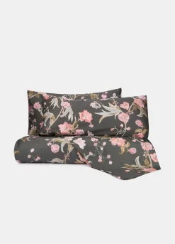 Parure copripiumino a due piazze in raso di cotone