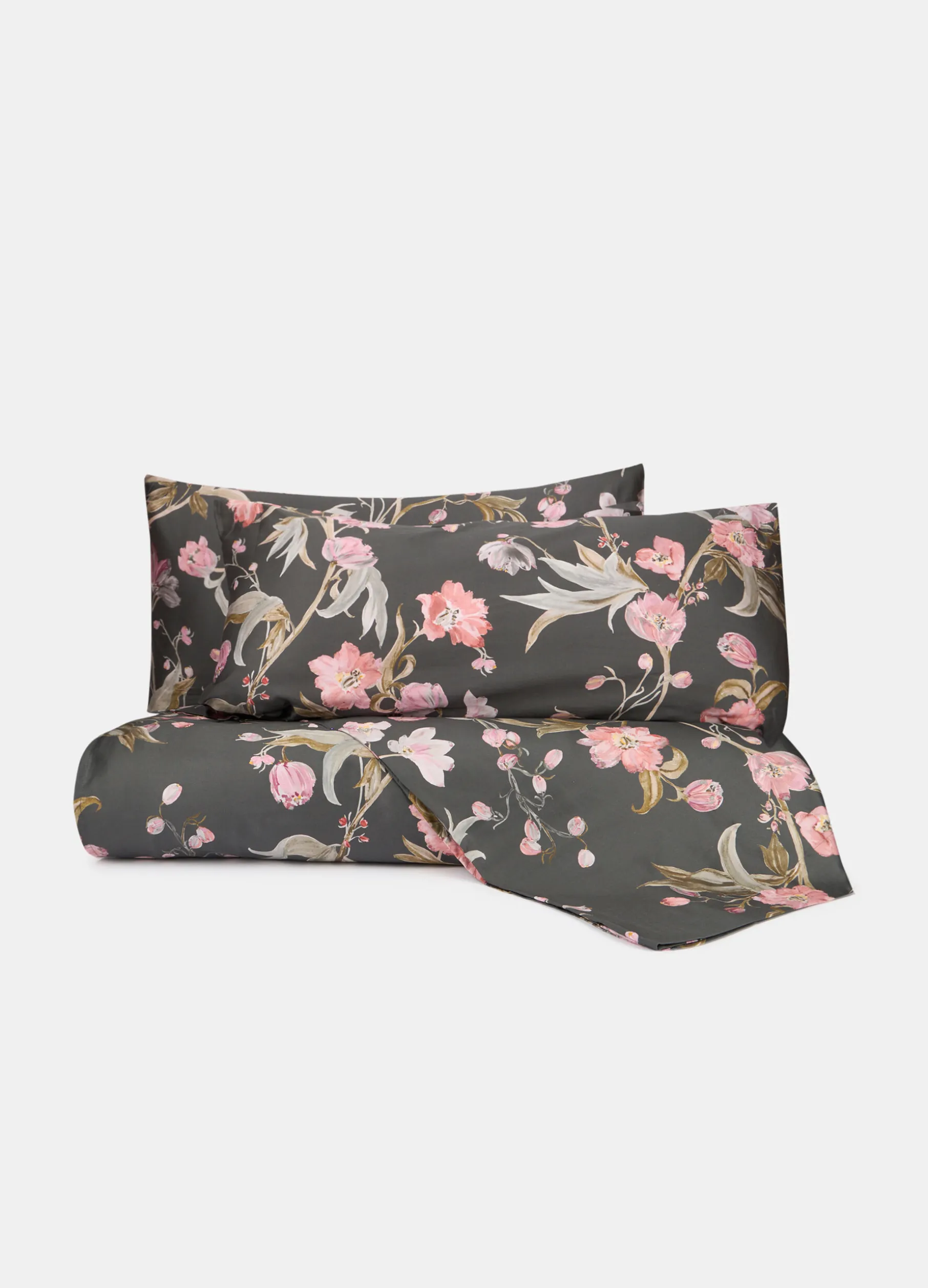 Parure copripiumino a due piazze in raso di cotone