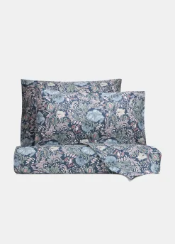 Parure copripiumino a due piazze a fiori