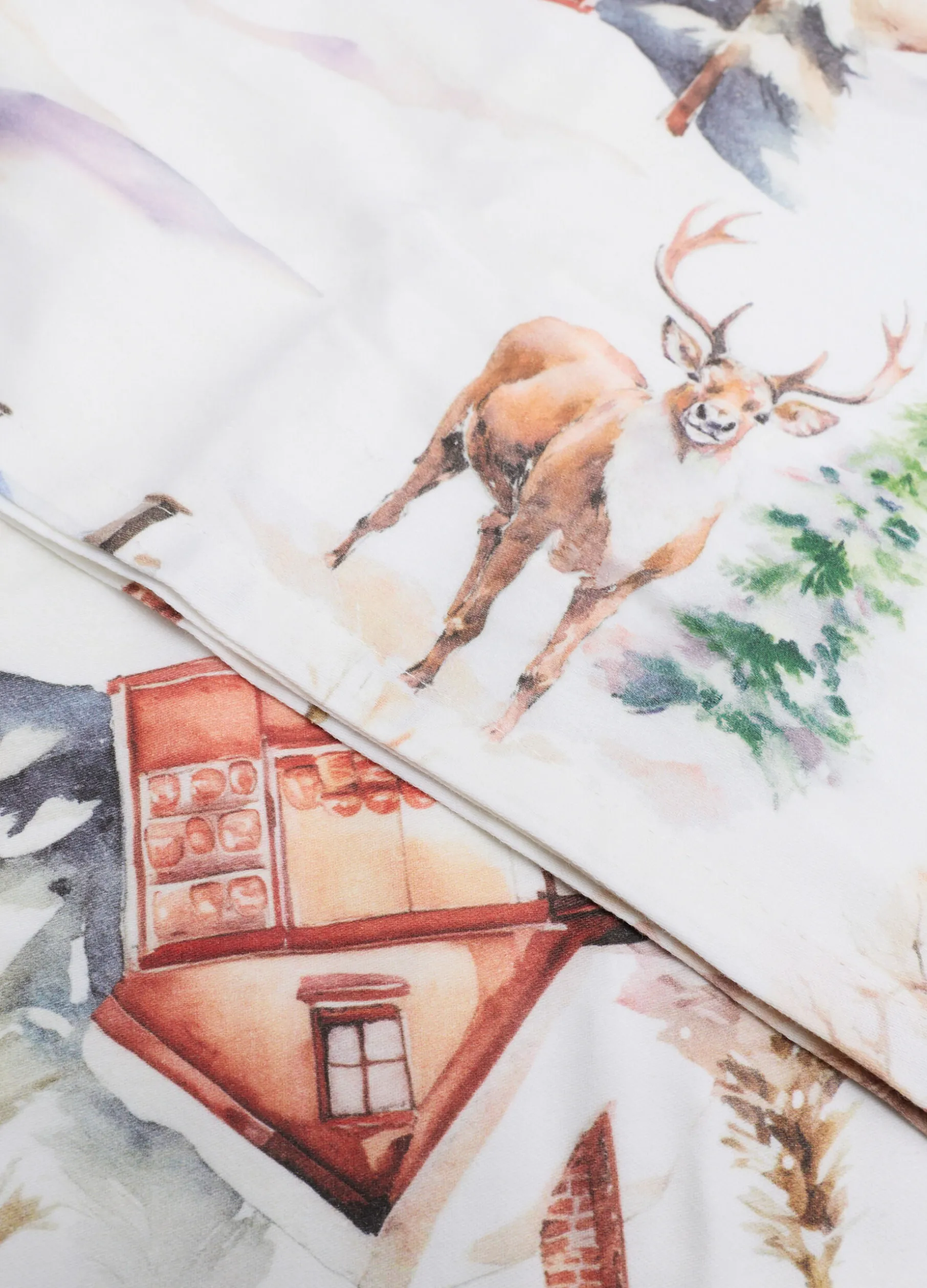 Parure copripiumino a due piazze con stampa natalizia