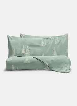 Parure copripiumino a due piazze in cotone lavato