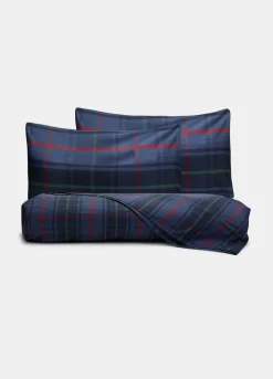 Parure lenzuolo a due piazze in cotone a scacchi