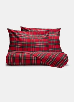 Parure lenzuolo a due piazze in cotone a scacchi