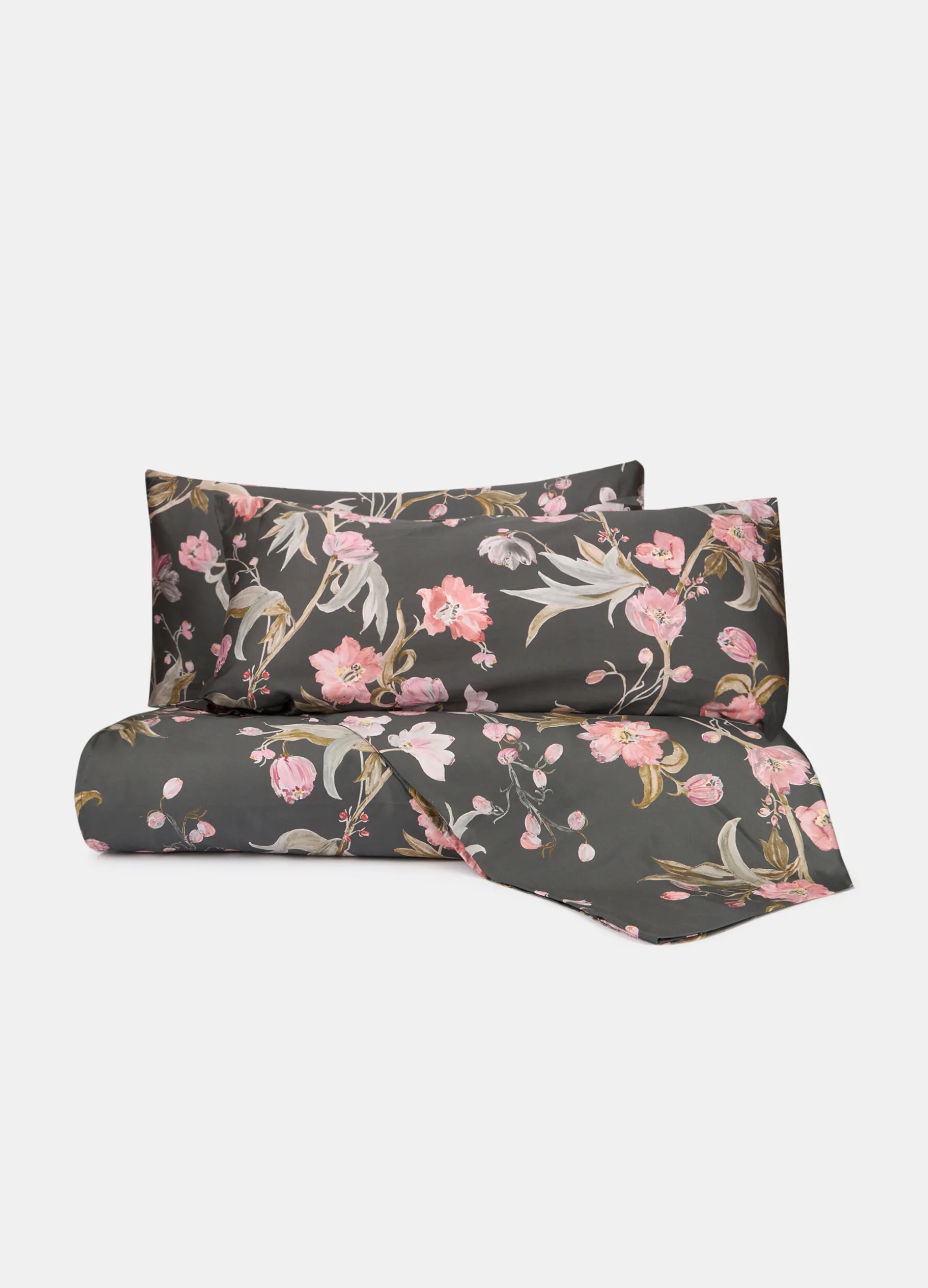 Parure lenzuolo a due piazze in raso di cotone