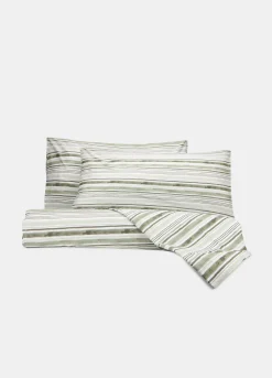 Parure lenzuolo singolo in cotone a righe