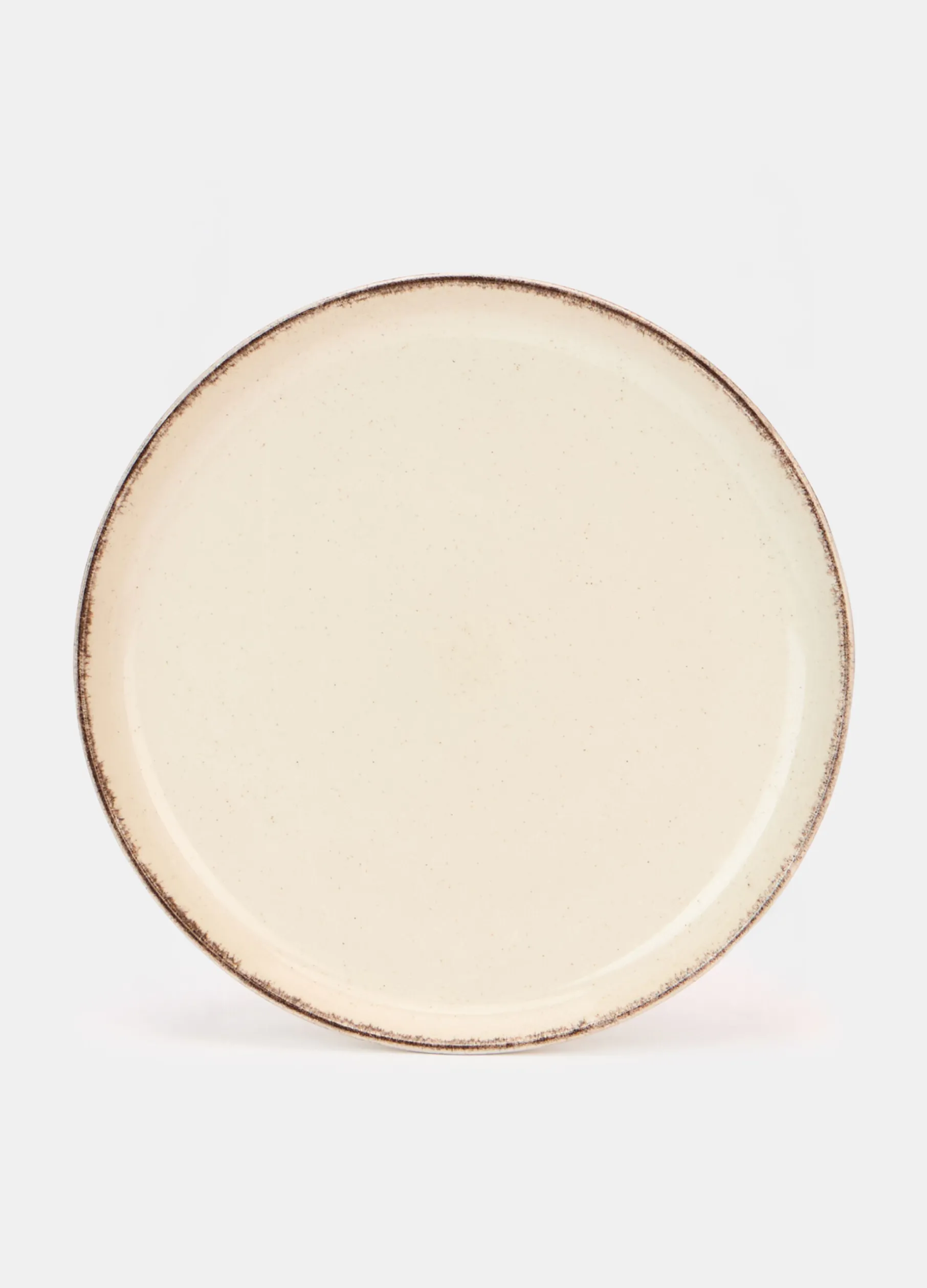 Piattino da dessert in ceramica con bordo