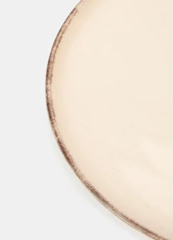 Piattino da dessert in ceramica con bordo