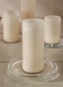 Piattino portacandele in vetro