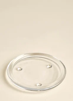 Piattino portacandele in vetro