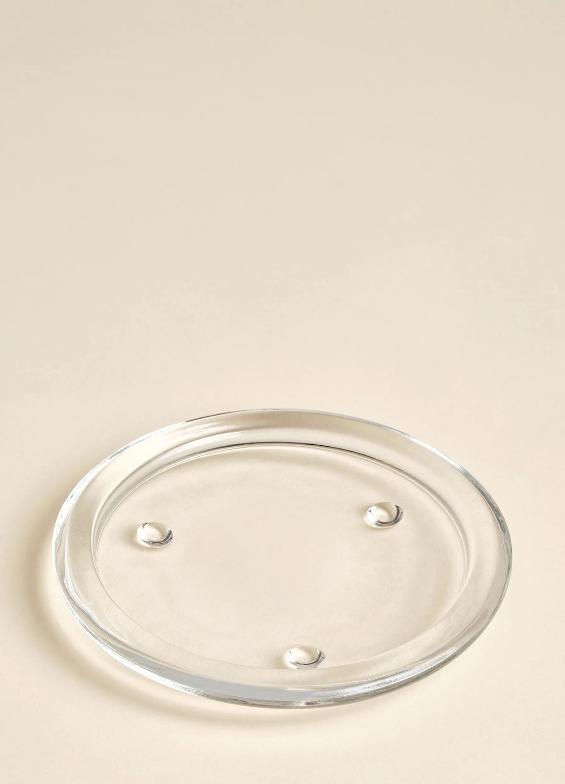 Piattino portacandele in vetro