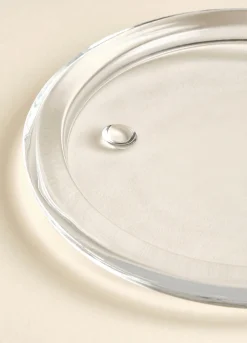 Piattino portacandele in vetro