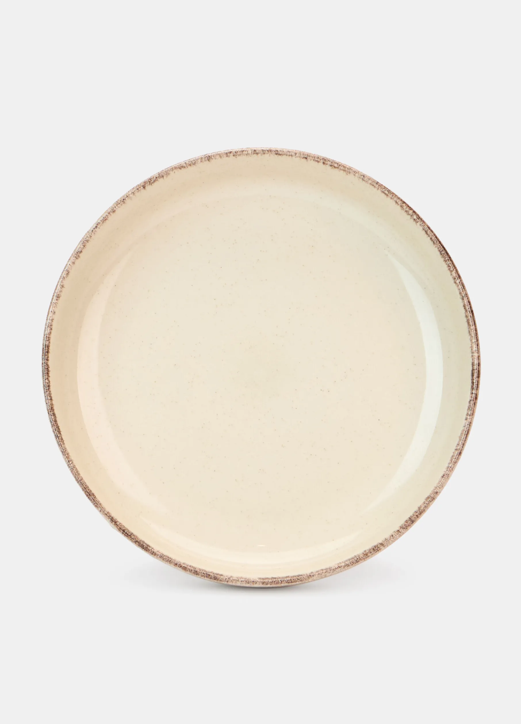 Piatto fondo in ceramica con bordo