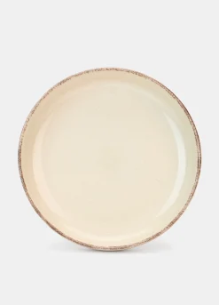 Piatto piano in ceramica con bordo