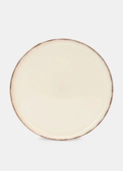 Piatto piano in ceramica con bordo