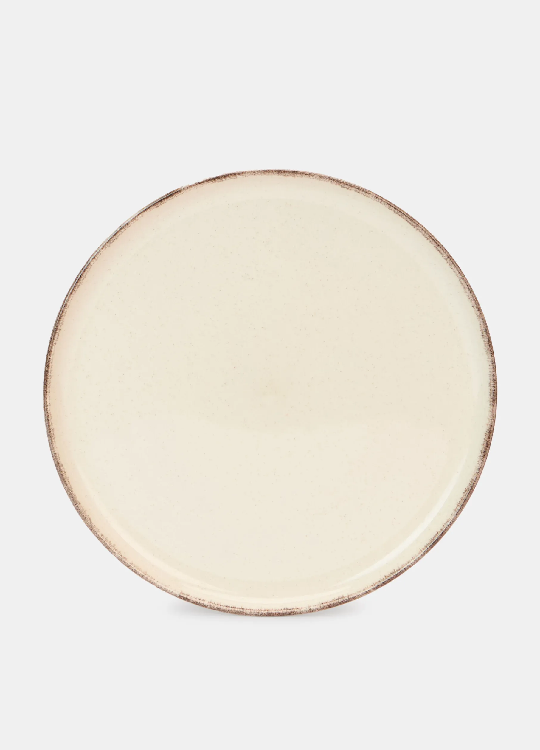 Piatto piano in ceramica con bordo