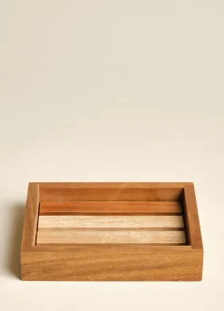 Piatto portasapone in legno di acacia