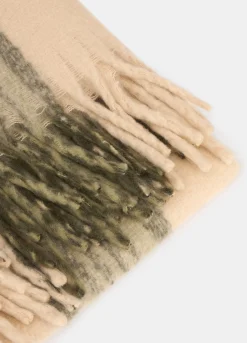 Plaid a righe effetto mohair