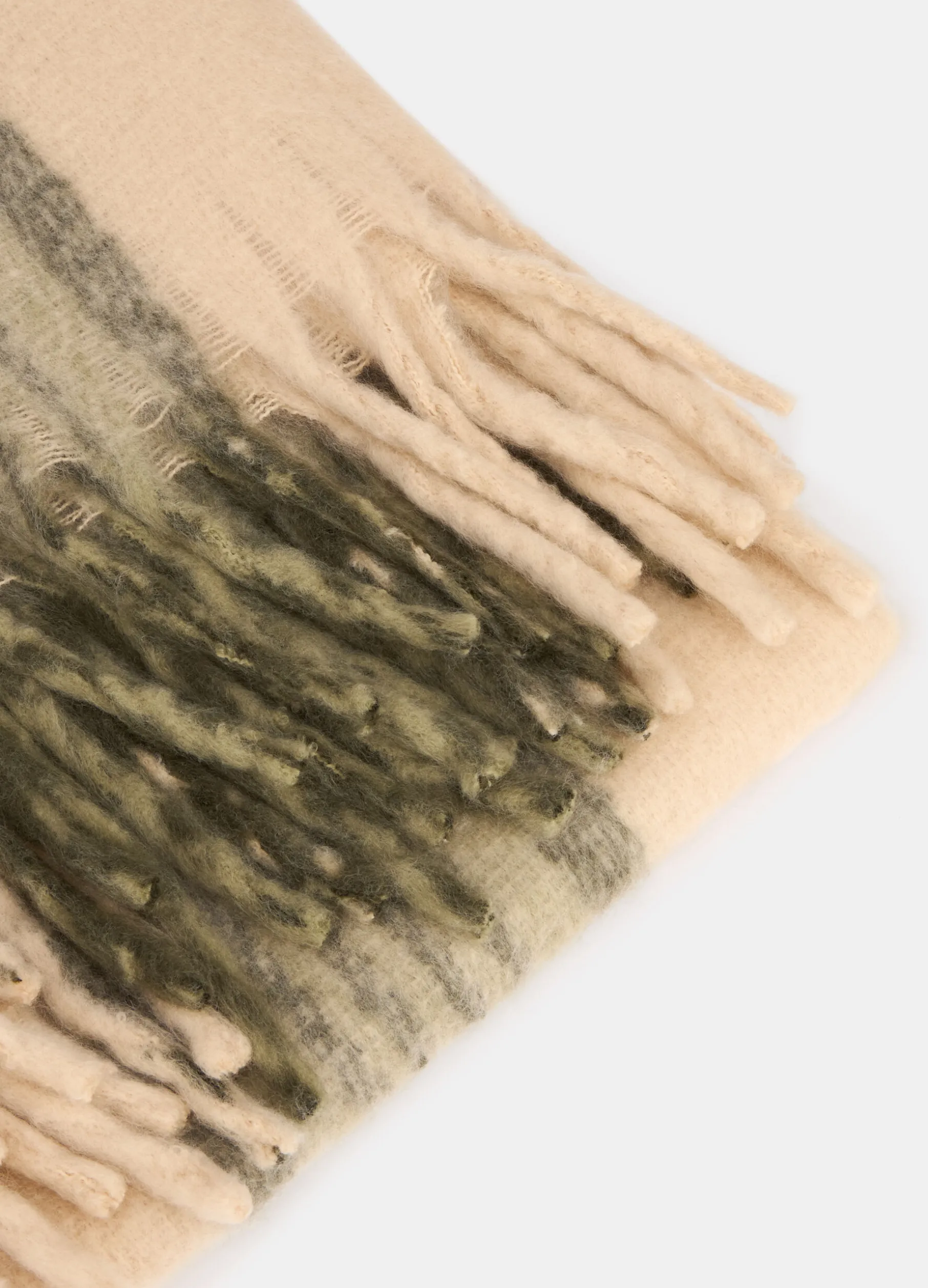 Plaid a righe effetto mohair