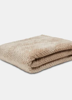 Plaid singolo in waffle tinta unita