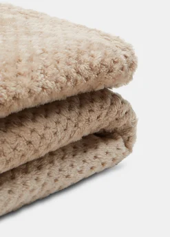 Plaid singolo in waffle tinta unita