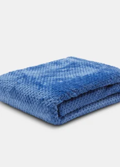 Plaid singolo in waffle tinta unita