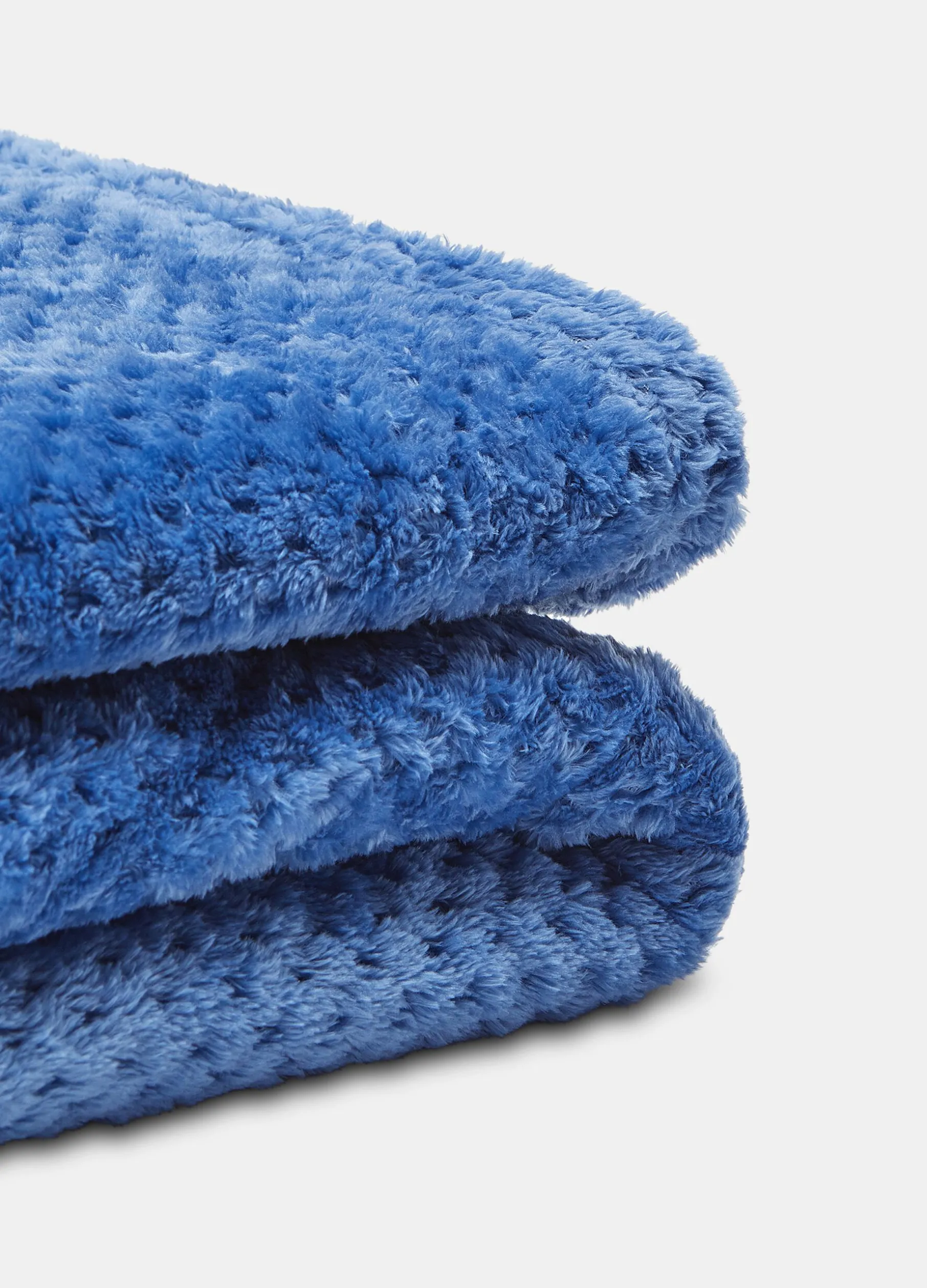 Plaid singolo in waffle tinta unita