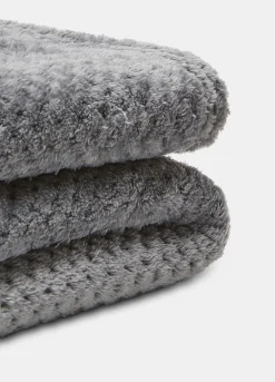 Plaid singolo in waffle tinta unita