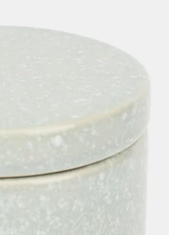 Porta cotton fioc in ceramica effetto graniglia