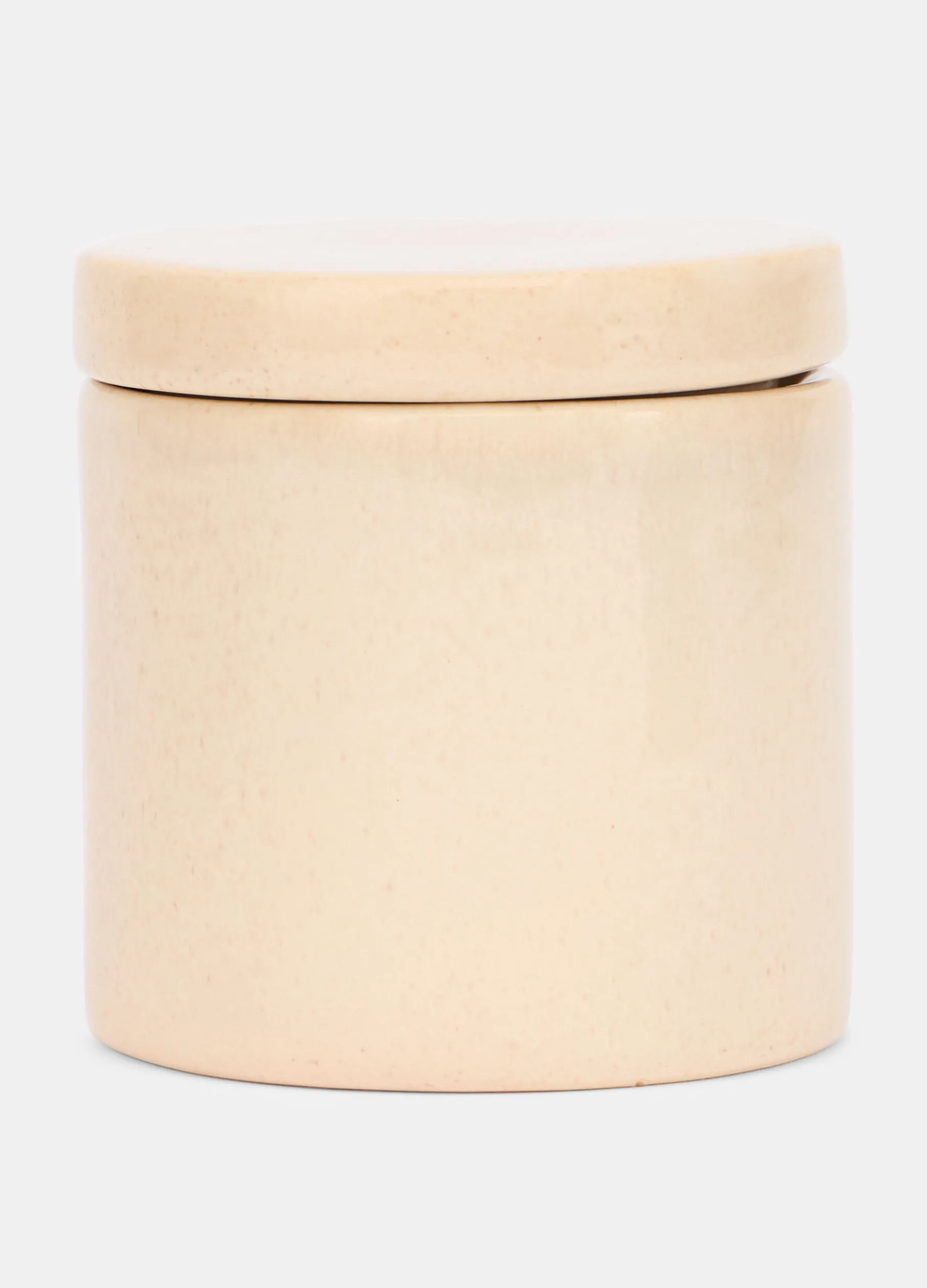 Porta cotton fioc in ceramica effetto graniglia