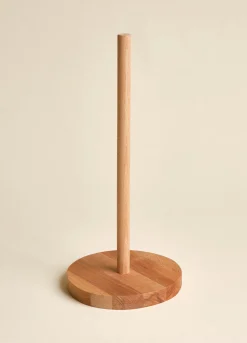 Porta rotolo in legno di faggio massello Made in Italy