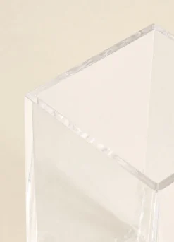 Porta spazzolino squadrato in plastica