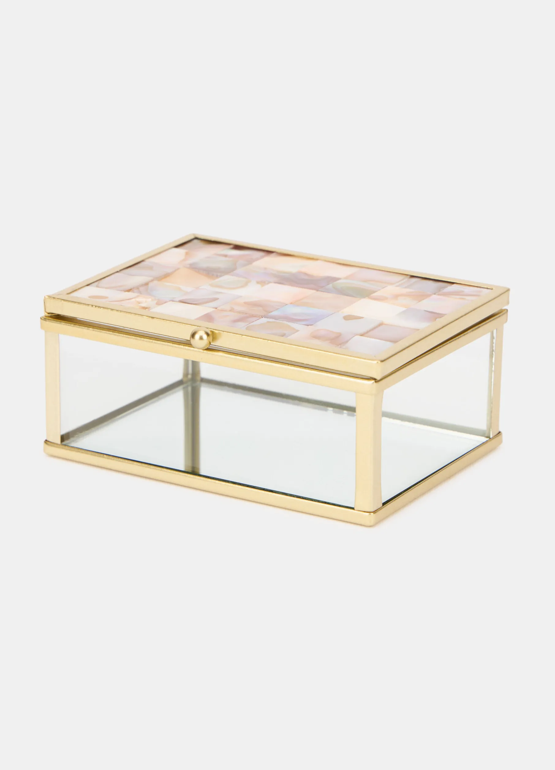 Portagioie in vetro e metallo