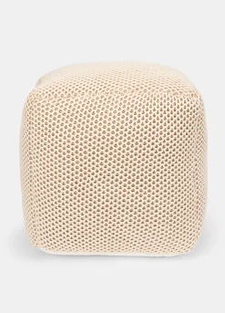 Pouf quadrato a maglia
