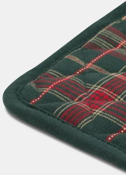 Presina quadrata in cotone tartan