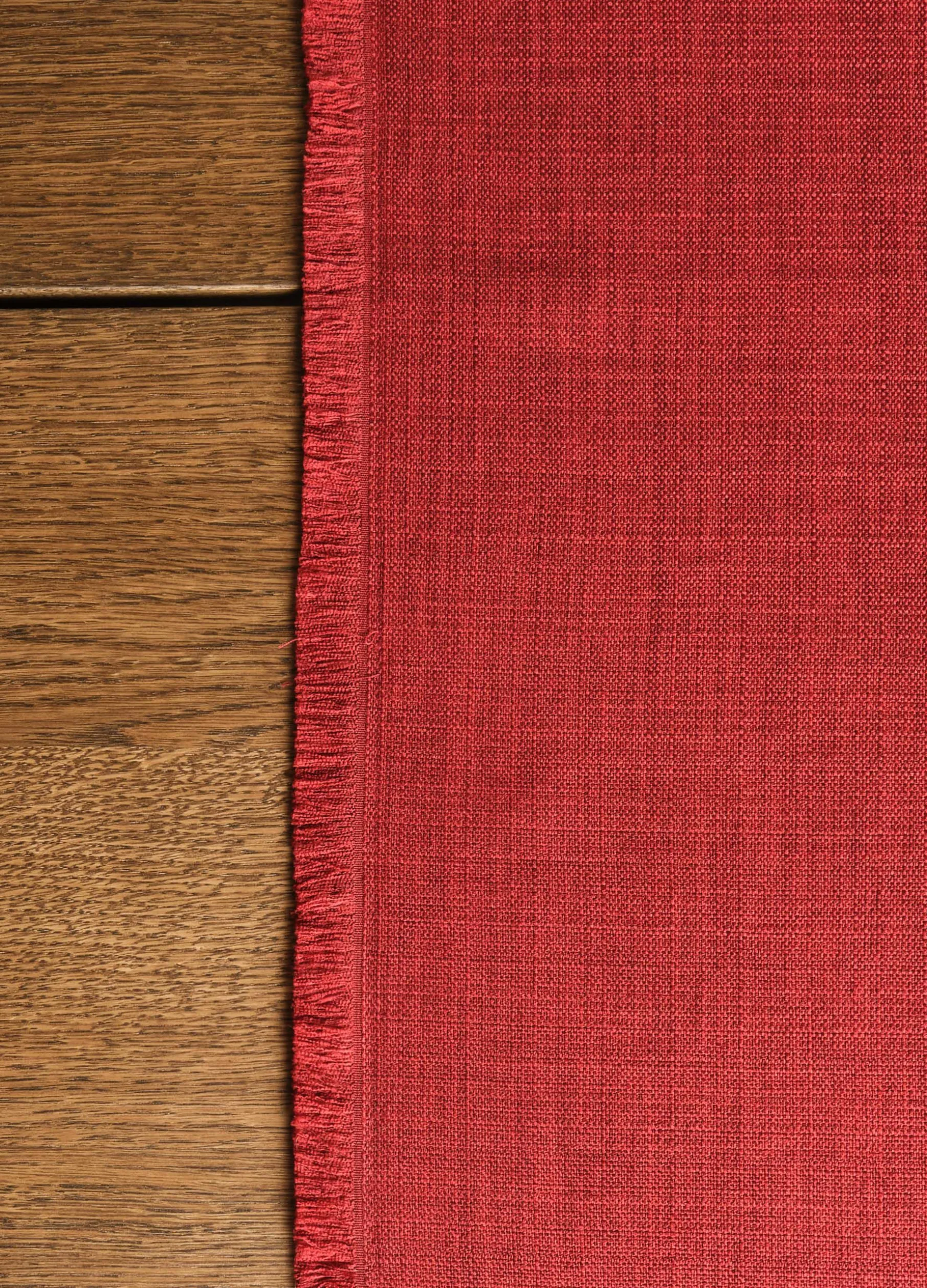 Runner effetto lino sfrangiato