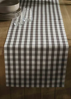 Runner in cotone a quadretti